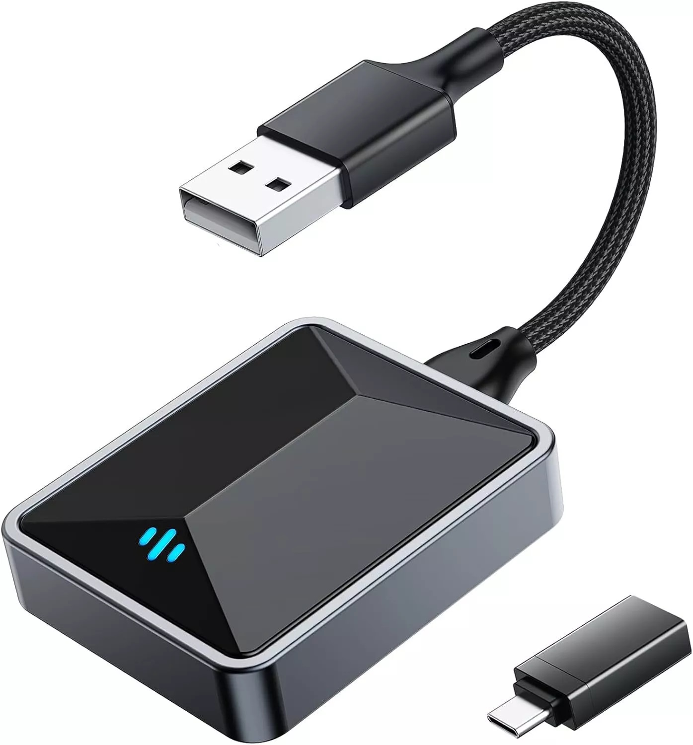 2 in 1 Wireless CarPlay Adapter USB BT Dongle Box for Apple CarPlay Android Auto kompatybilny bateria