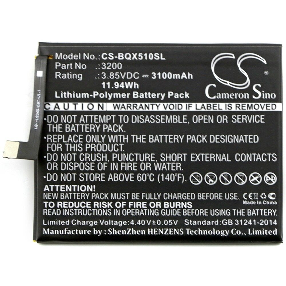 Li-Polymer BQ Aquaris X5 Plus + 3200 3100mAh 3,85V kompatybilny bateria
