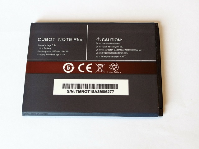 2800mAh Cubot note plus kompatybilny bateria