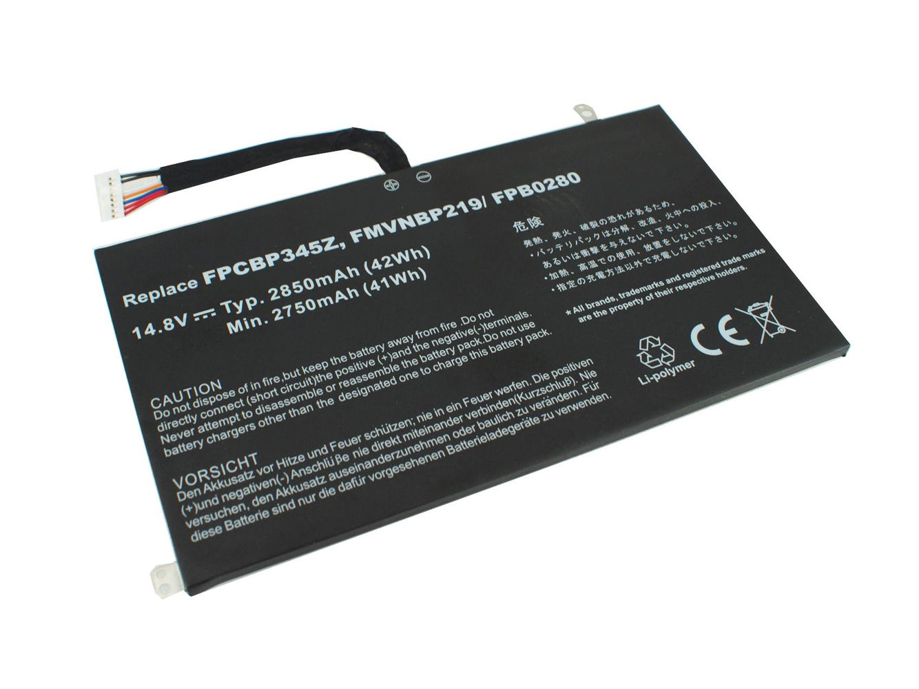 2850mAh Fujitsu UH572 FMVNBP219 FPB0280 FPCBP345Z kompatybilny bateria