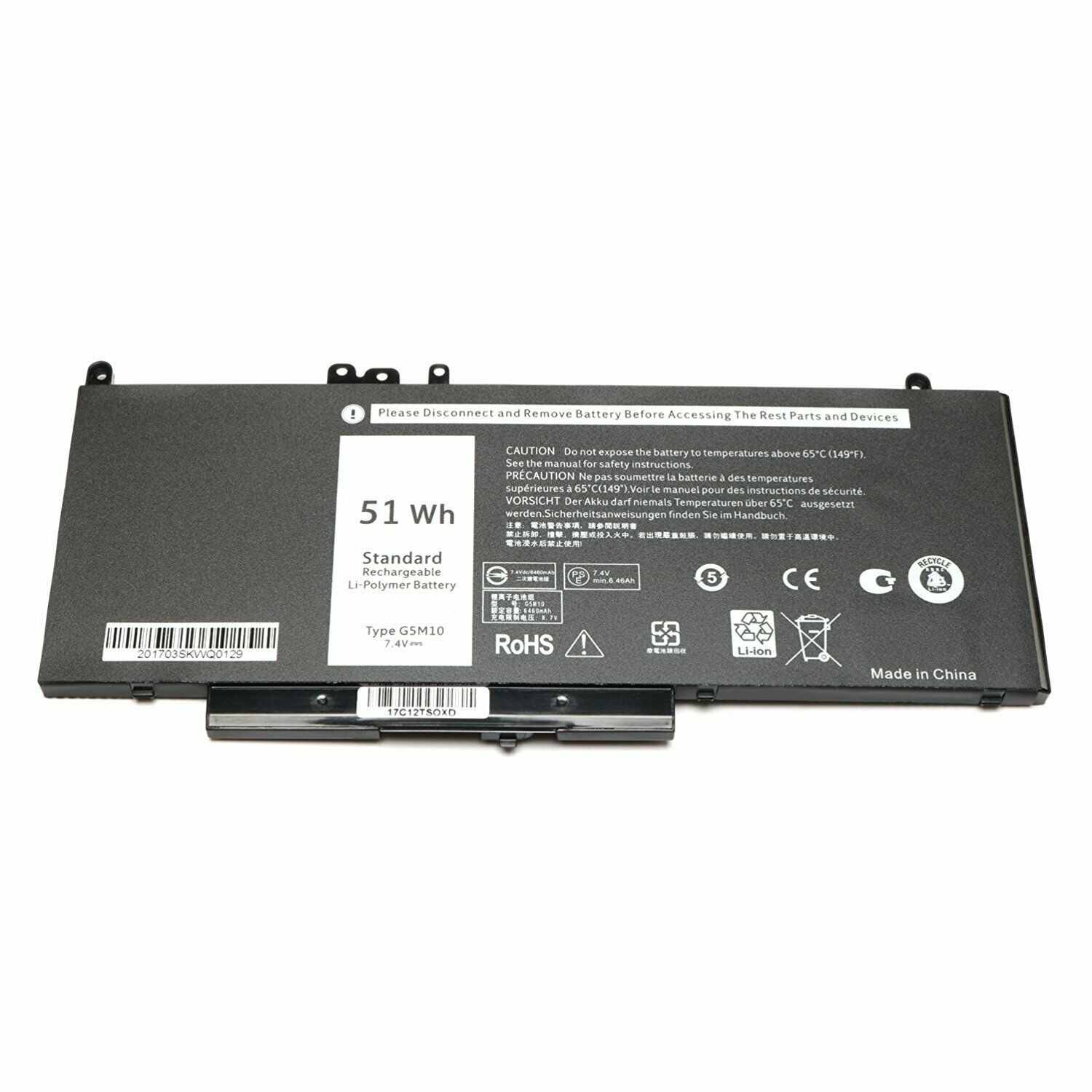 51Wh G5M10 Dell Latitude E5250 E5270 E5450 E5550 WYJC2 8V5GX F5WW5 kompatybilny bateria